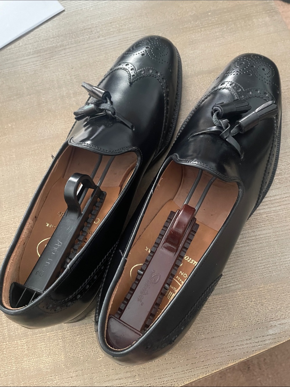 Church's Black Leather Tassel Brogue Loafers